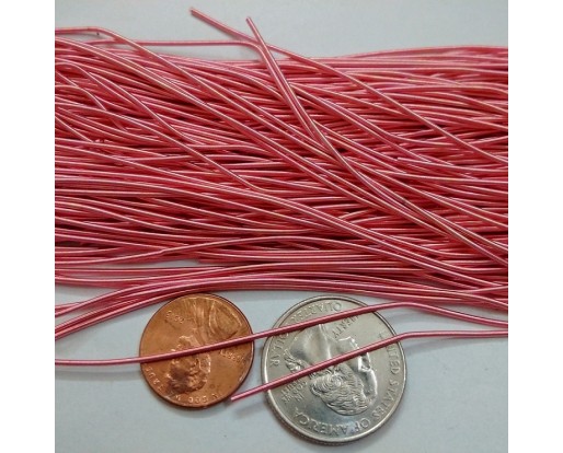 ROSE PINK MATT - 150 Inches French Metal Wire Gimp Coil Bullion Purl - Smooth Regular - 3.80 Meters